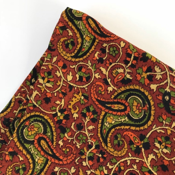 Paisley scarf head Silk Brown Yellow MCM - Picture 3 of 6